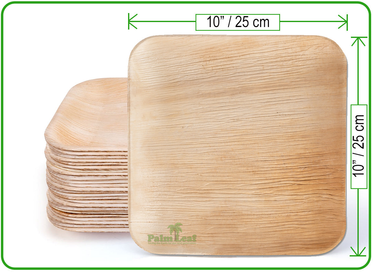 10" Square (Large) - Areca Palm Leaf Plate