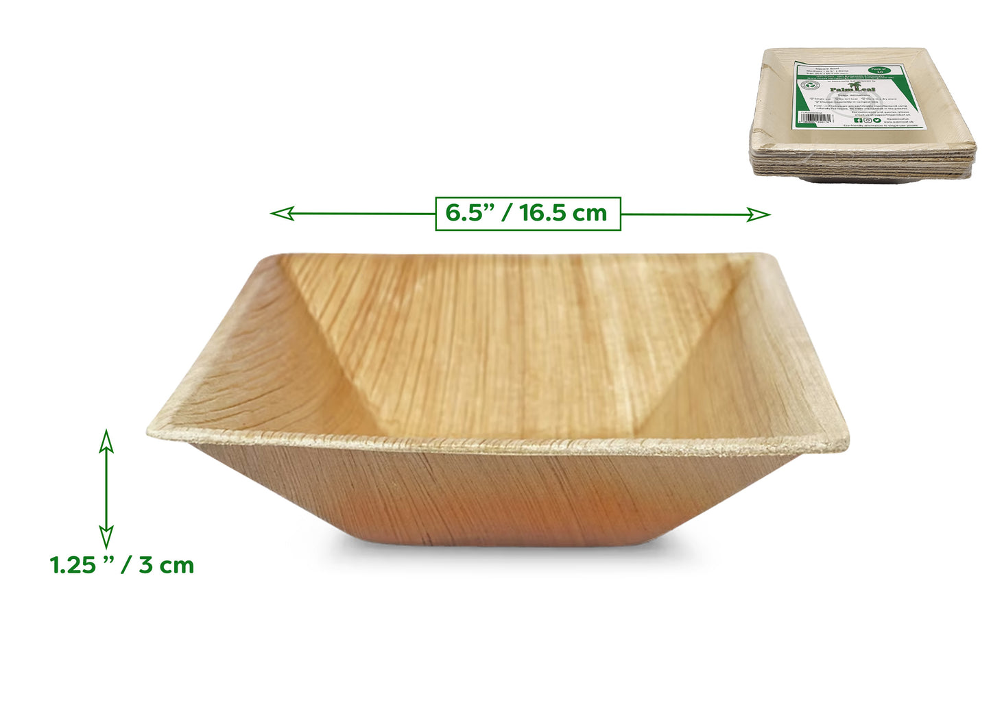 Pyramid Bowl (Large) - Areca Palm Leaf Bowl