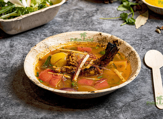 7" Wide Soup Bowl (Medium) - Areca Palm Leaf Bowl